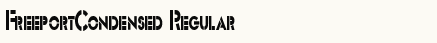 font шрифт FreeportCondensed