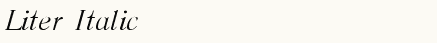 font шрифт Liter Italic