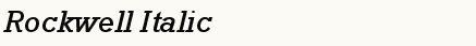 font шрифт Rockwell Italic