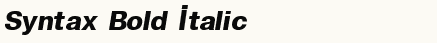 font шрифт Syntax Bold Italic