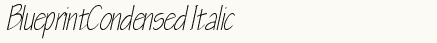 font шрифт BlueprintCondensed Italic