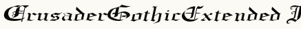 font шрифт CrusaderGothicExtended Italic