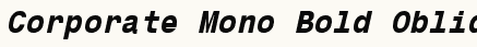 font шрифт Corporate Mono Bold Oblique