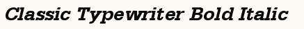 font шрифт Classic Typewriter Bold Italic