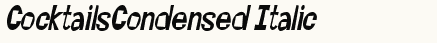 font шрифт CocktailsCondensed Italic