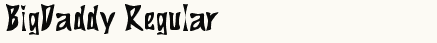 font шрифт BigDaddy