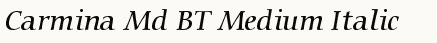 font шрифт Carmina Md BT Medium Italic