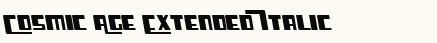 font шрифт Cosmic Age Extended Italic