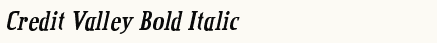 font шрифт Credit Valley Bold Italic