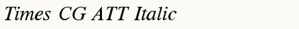 font шрифт Times CG ATT Italic