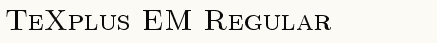 font шрифт TeXplus EM