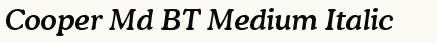 font шрифт Cooper Md BT Medium Italic