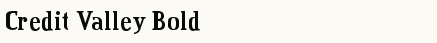 font шрифт Credit Valley Bold
