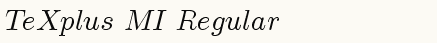 font шрифт TeXplus MI