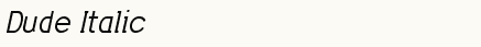 font шрифт Dude Italic