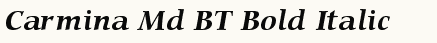 font шрифт Carmina Md BT Bold Italic