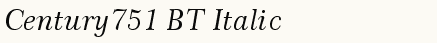 font шрифт Century751 BT Italic