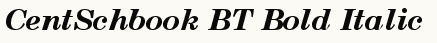font шрифт CentSchbook BT Bold Italic