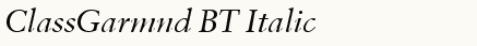 font шрифт ClassGarmnd BT Italic