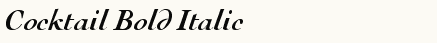 font шрифт Cocktail Bold Italic