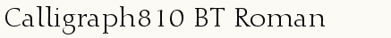font шрифт Calligraph810 BT Roman