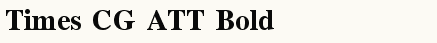 font шрифт Times CG ATT Bold