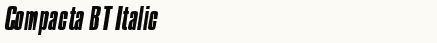 font шрифт Compacta Italic BT