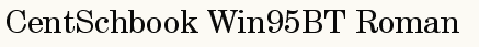 font шрифт Century Schoolbook Win95BT