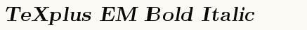 font шрифт TeXplus EM Bold Italic