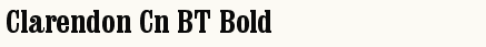 font шрифт Clarendon Bold Condensed BT