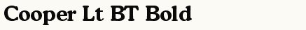 font шрифт Cooper Lt BT Bold