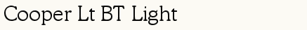 font шрифт Cooper Lt BT Light