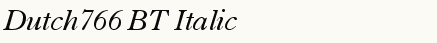 font шрифт Dutch766 BT Italic