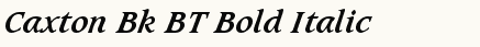 font шрифт Caxton Bold Italic BT