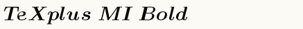 font шрифт TeXplus MI Bold