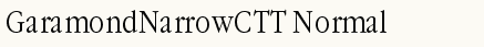 font шрифт GaramondNarrowCTT Normal 