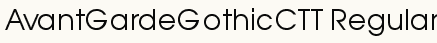 font шрифт AvantGardeGothicCTT
