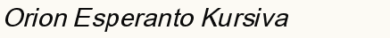 font шрифт Orion Esperanto Kursiva