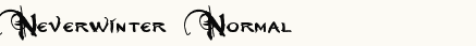 font шрифт Neverwinter Normal