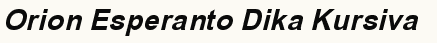 font шрифт Orion Esperanto Dika Kursiva