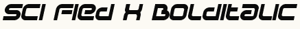 font шрифт Sci Fied X BoldItalic