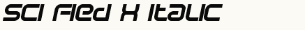 font шрифт Sci Fied X Italic