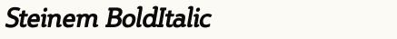 font шрифт Steinem-Bold Italic