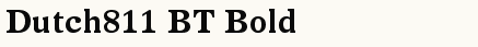 font шрифт Dutch811 BT Bold