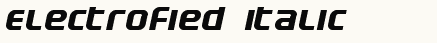 font шрифт Electrofied Italic