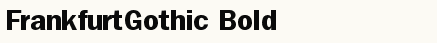 font шрифт FrankfurtGothic Bold