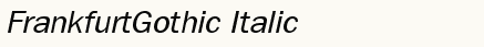 font шрифт FrankfurtGothic Italic