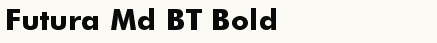 font шрифт Futura Md BT Bold