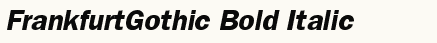 font шрифт FrankfurtGothic Bold Italic