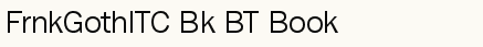 font шрифт Franklin Gothic ITC Book BT